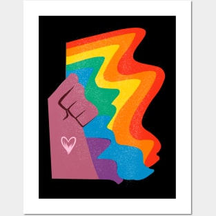 lgbt pride rainbow Posters and Art